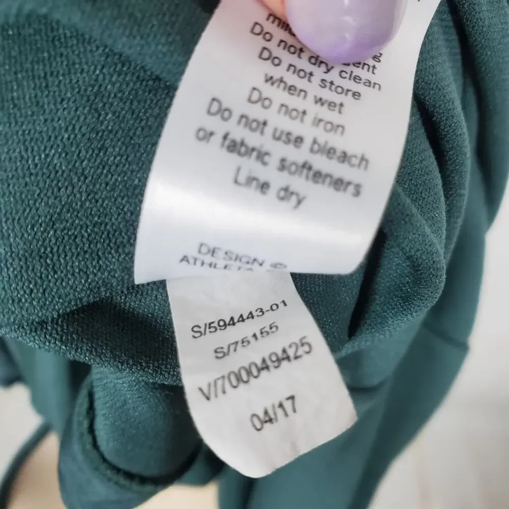 Athleta Aqualuxe Tankini Swimsuit Top Size M Bikini Bottoms Size L Halter Teal - Picture 16 of 16